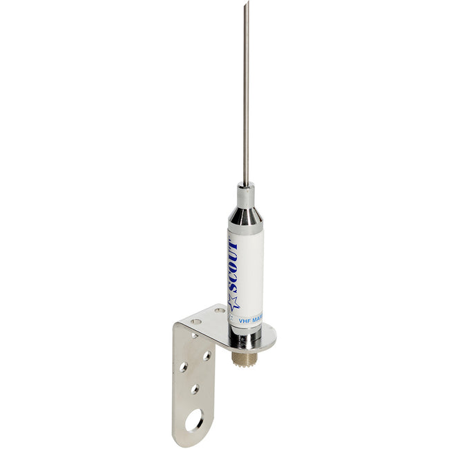 Scout 3' Stainless VHF Whip 3dB w/Bracket f/Sailboats - No Cable [PF AN NVHF00012T]