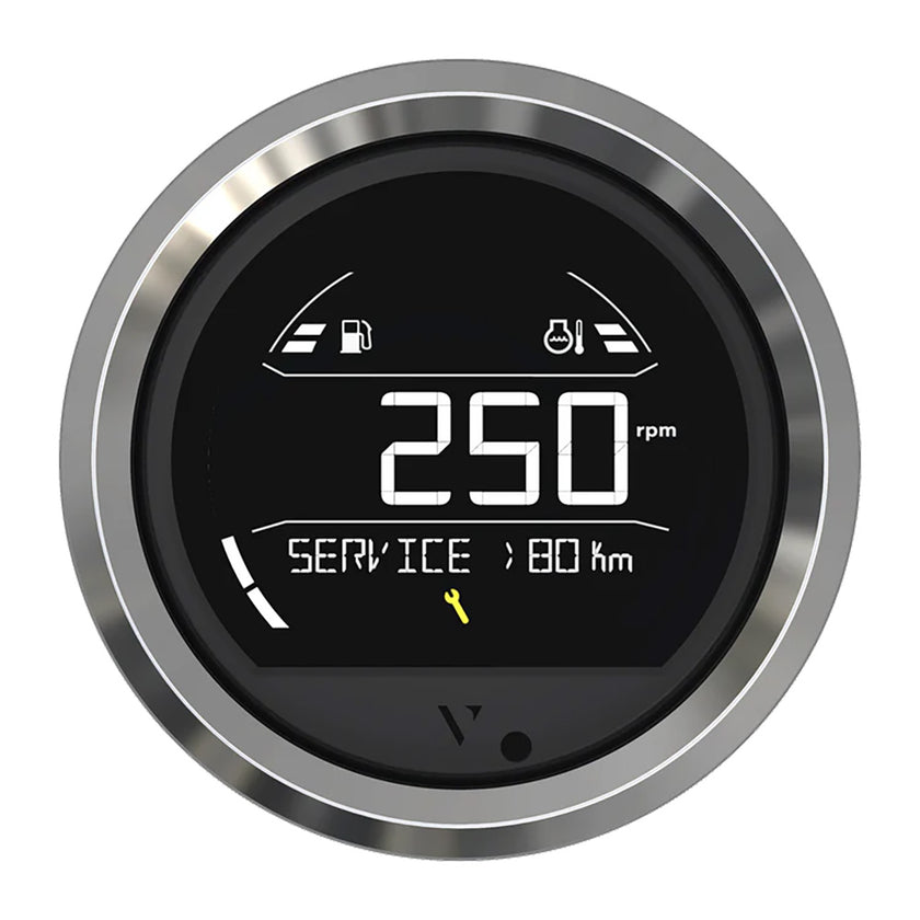 Veratron VL Digital 85 w/Triangular Chrome Bezel [B00205803]