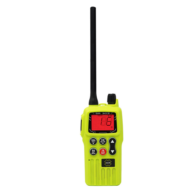 ACR SR303 Survival Radio Kit VHF Multi-Channel GMDSS/FCC/MED w/Replaceable Lithium Ion Battery [4587]