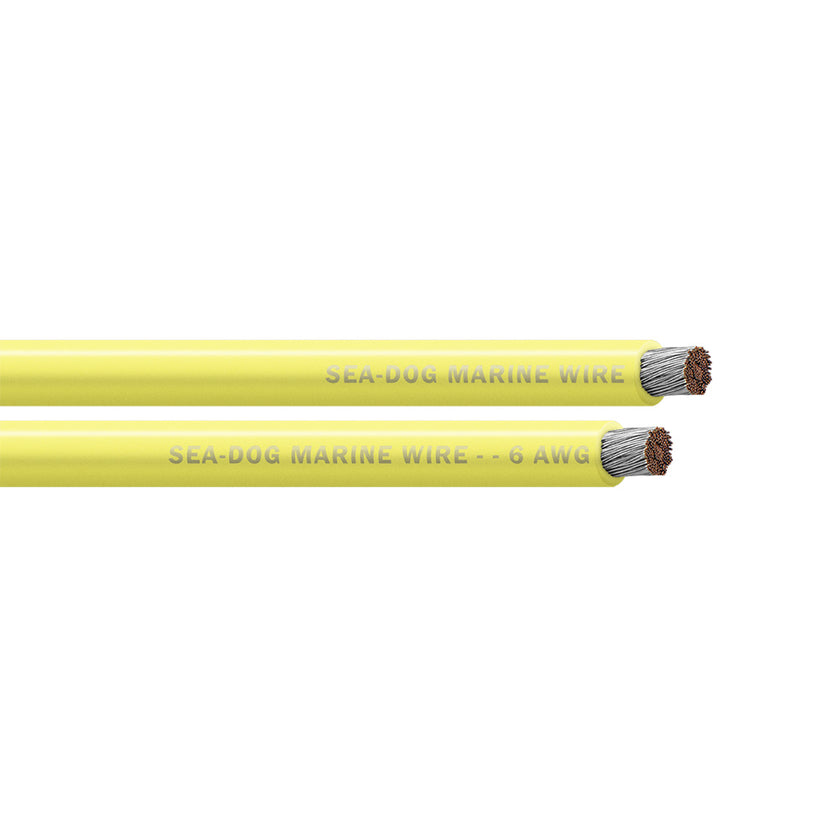 Sea-Dog 6 AWG Yellow Battery Cable - 25' [8006030]