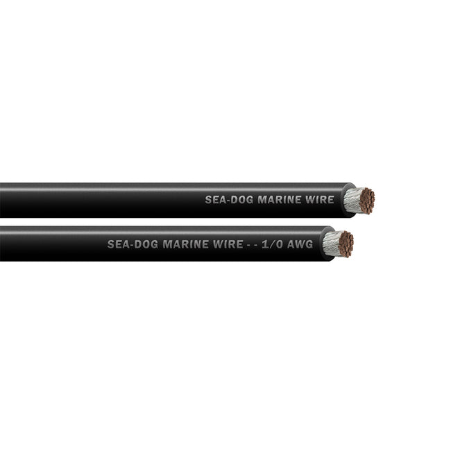 Sea-Dog 1/0 AWG Black Battery Cable - 25' [8011010]