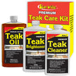 Star brite Premium Teak Care Kit - Step 1, Step 2,  Step 3 - 32 oz [81202]