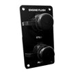 Flushmaster Vertical Dual Outlet Flush Port Reroute - Black Acrylic - 3/8