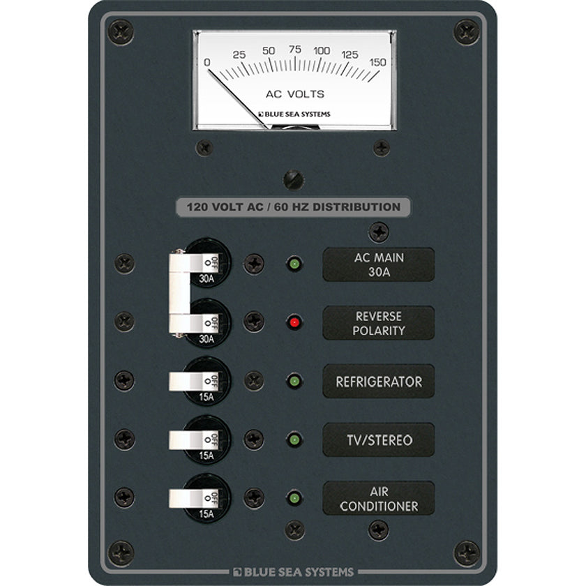 Panel de interruptores de palanca Blue Sea 8043 AC Main +3 posiciones - Interruptores blancos [8043]