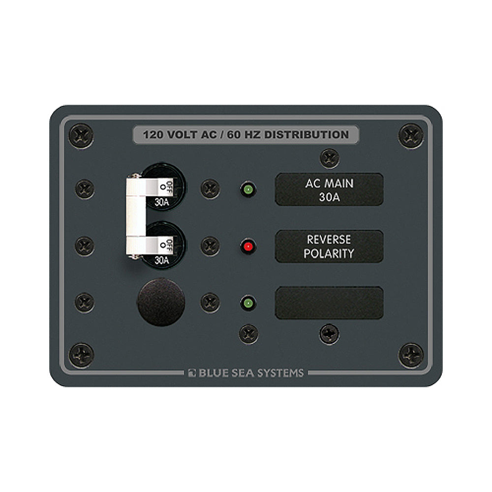 Panel de interruptores de CA Blue Sea 8029, de 1 posición y principal - Interruptores blancos [8029]