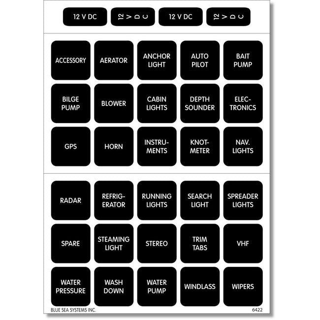 Juego de etiquetas cuadradas Blue Sea 4215 - 30 [4215]