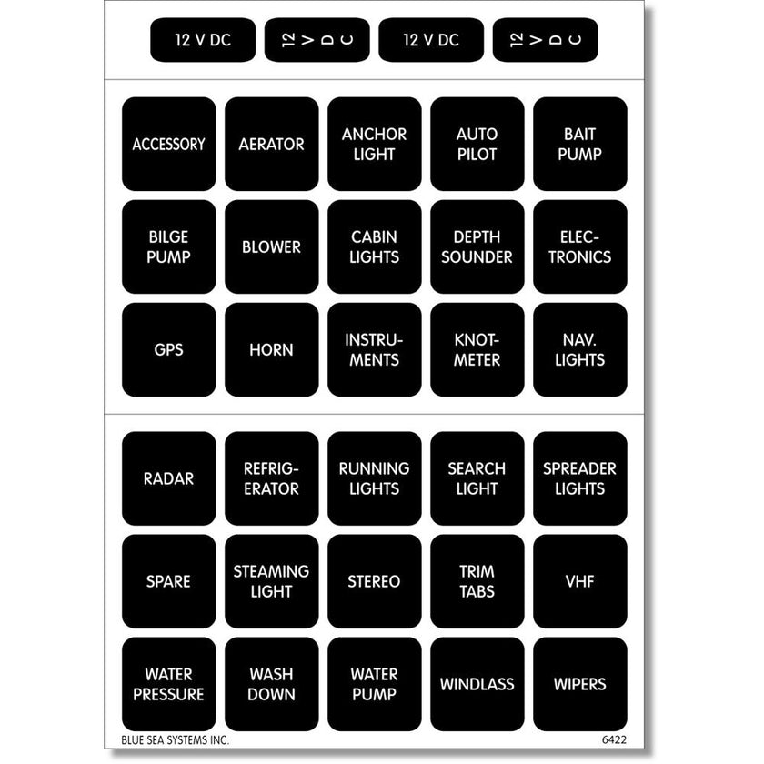 Juego de etiquetas cuadradas Blue Sea 4215 - 30 [4215]