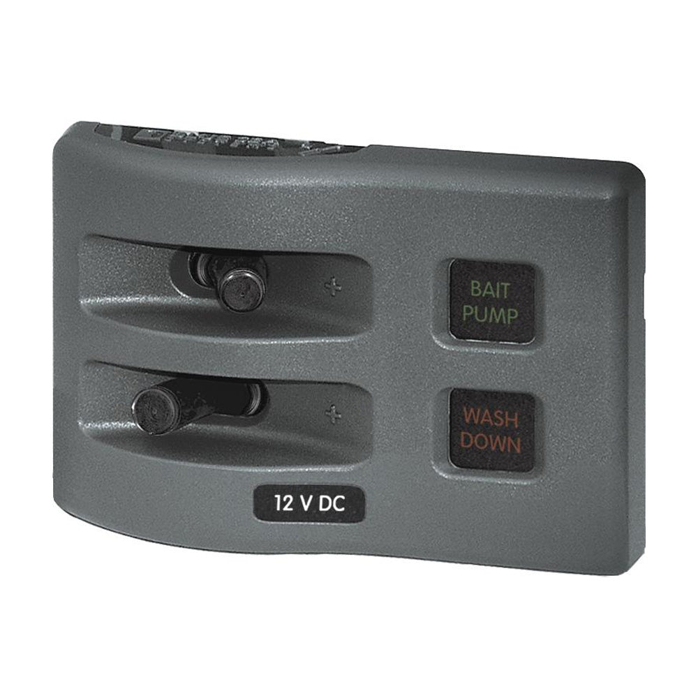 Panel de fusibles impermeable Blue Sea 4302 WeatherDeck - 2 posiciones - Gris [4302]