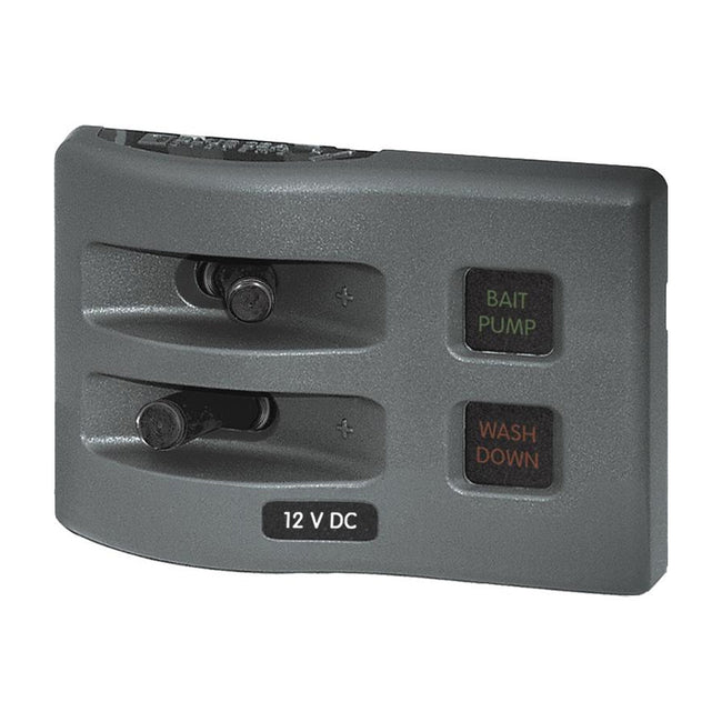 Panel de fusibles impermeable Blue Sea 4302 WeatherDeck - 2 posiciones - Gris [4302]