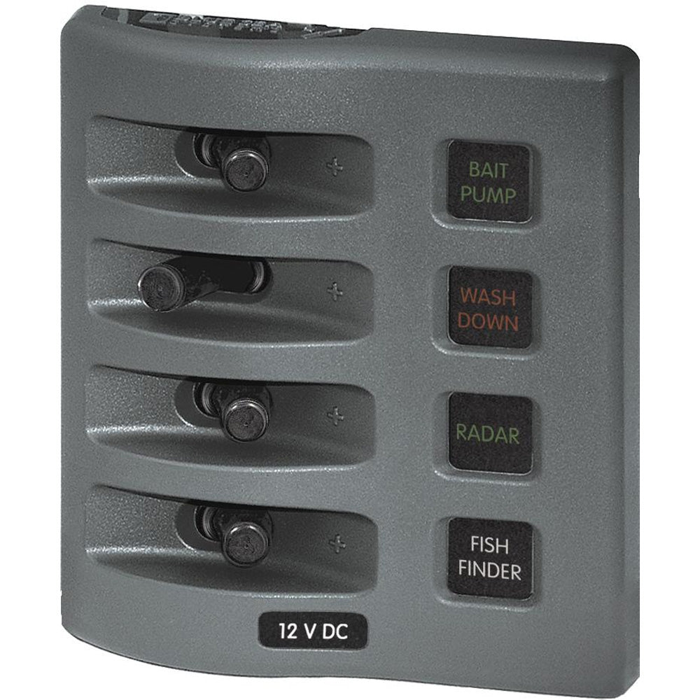 Panel de fusibles impermeable Blue Sea 4304 WeatherDeck - 4 posiciones - Gris [4304]