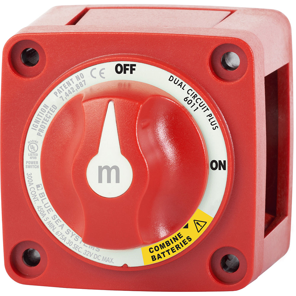 Interruptor de batería Blue Sea 6011 serie m (mini) de doble circuito Plus [6011]