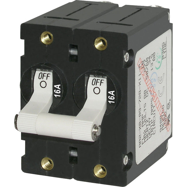 Interruptor basculante bipolar Blue Sea 7294 Serie A - 16 A - Blanco [7294]