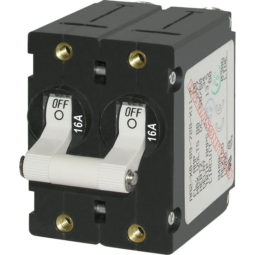 Interruptor basculante bipolar Blue Sea 7294 Serie A - 16 A - Blanco [7294]