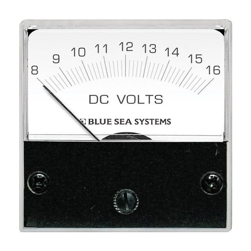Microvoltímetro analógico de CC Blue Sea 8028, cara de 2