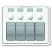 Blue Sea 8272 Water Resistant Panel - 4 Position - White - Horizontal Mount [8272]