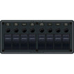 Panel resistente al agua Blue Sea 8371 - 8 posiciones - Negro - Montaje horizontal [8371]