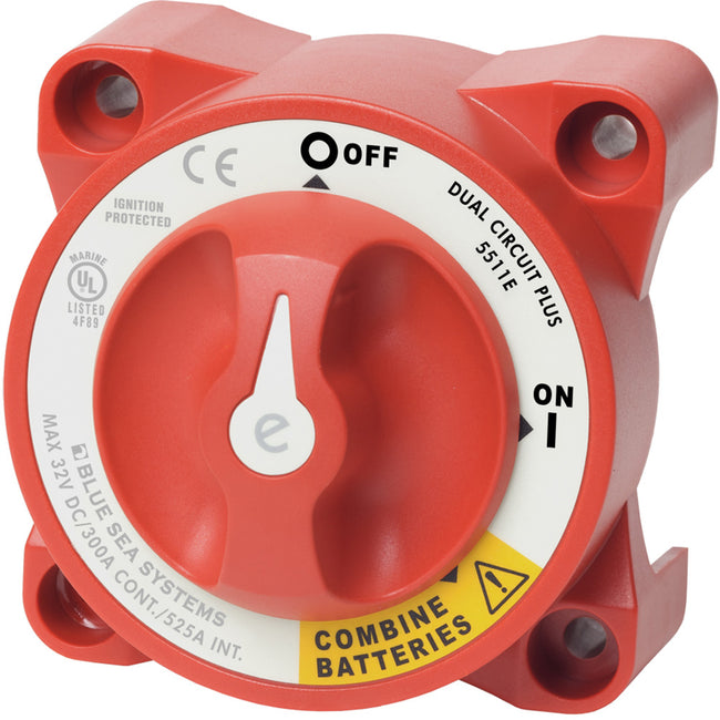 Interruptor de batería de doble circuito Plus Blue Sea 5511E serie e [5511E]