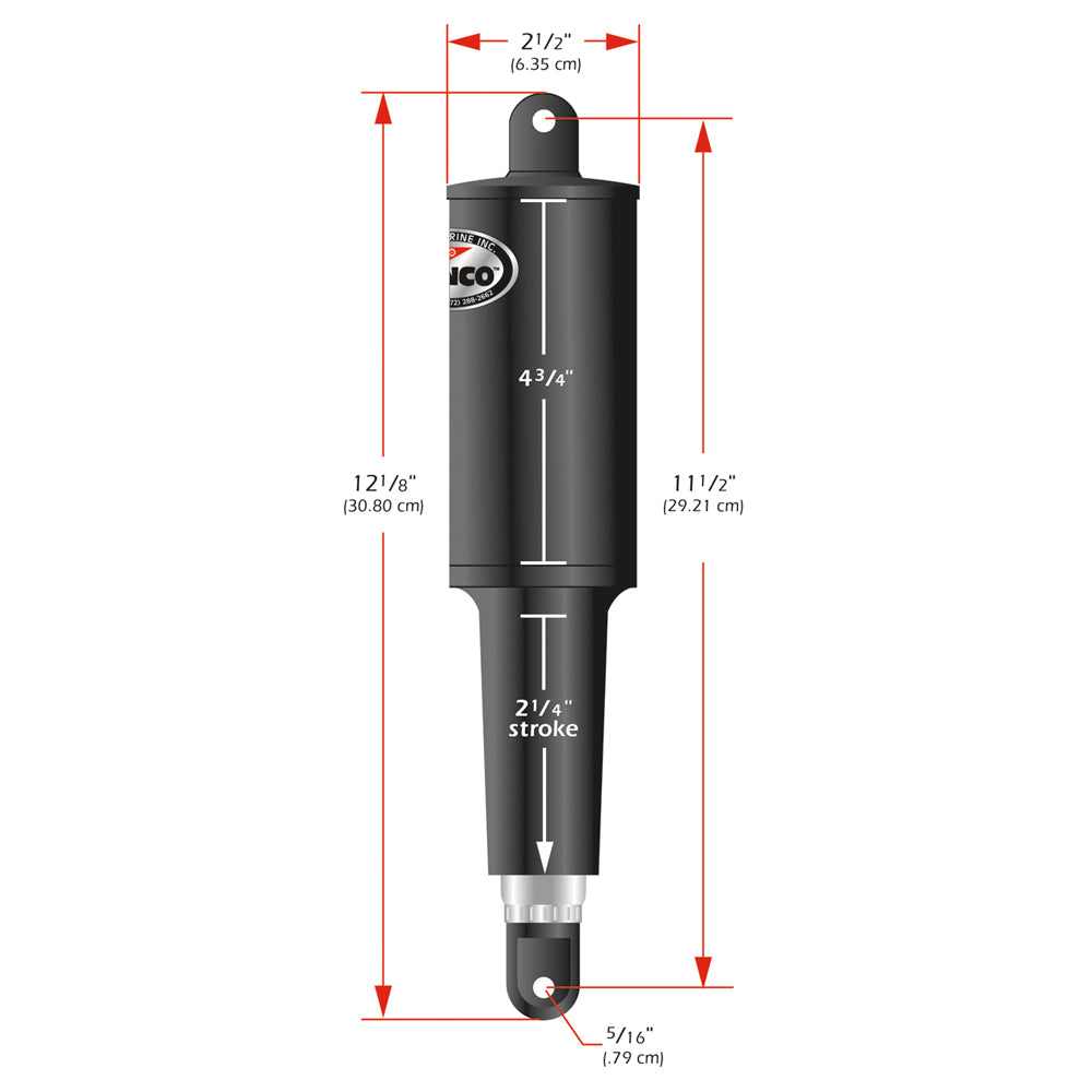 Actuador estándar Lenco 101 - 24 V - Carrera de 2-1/4