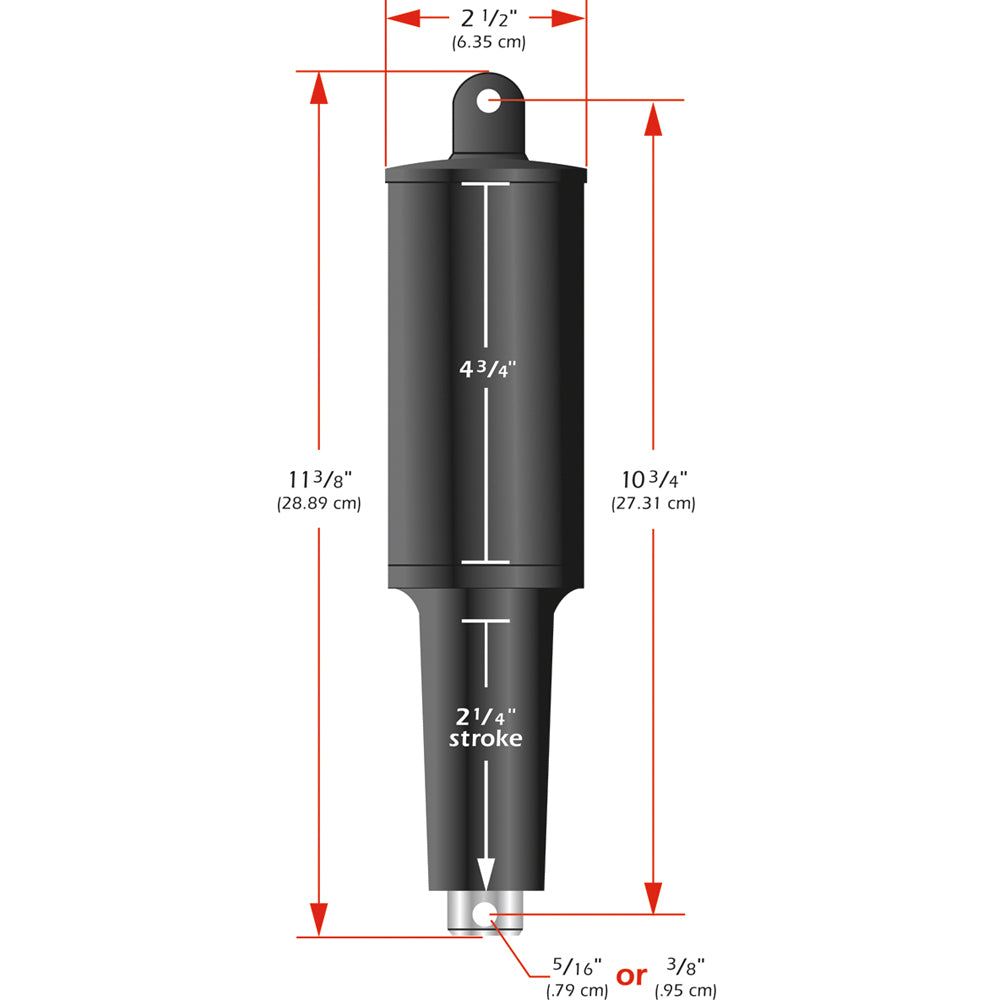Actuador de servicio extremo Lenco 101XD - 12 V - Carrera de 2 1/4
