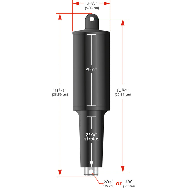 Actuador de servicio extremo Lenco 101XD - 24 V - Carrera de 2 1/4