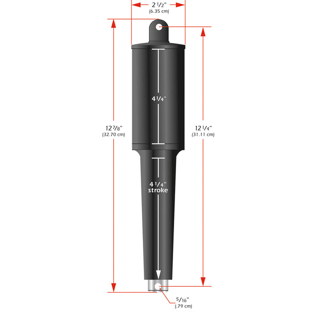 Actuador de servicio extremo Lenco 102XD - 24 V - Carrera de 4-1/4