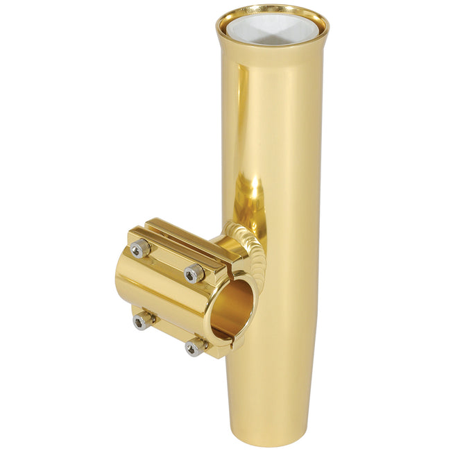 Portacañas con abrazadera Lee - Aluminio dorado - Montaje horizontal - Compatible con tubos de 1,050
