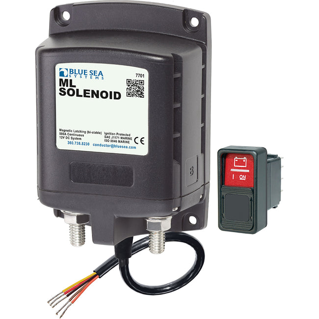 Solenoide Blue Sea 7701 serie ML con interruptor Contura de 12 V CC [7701]