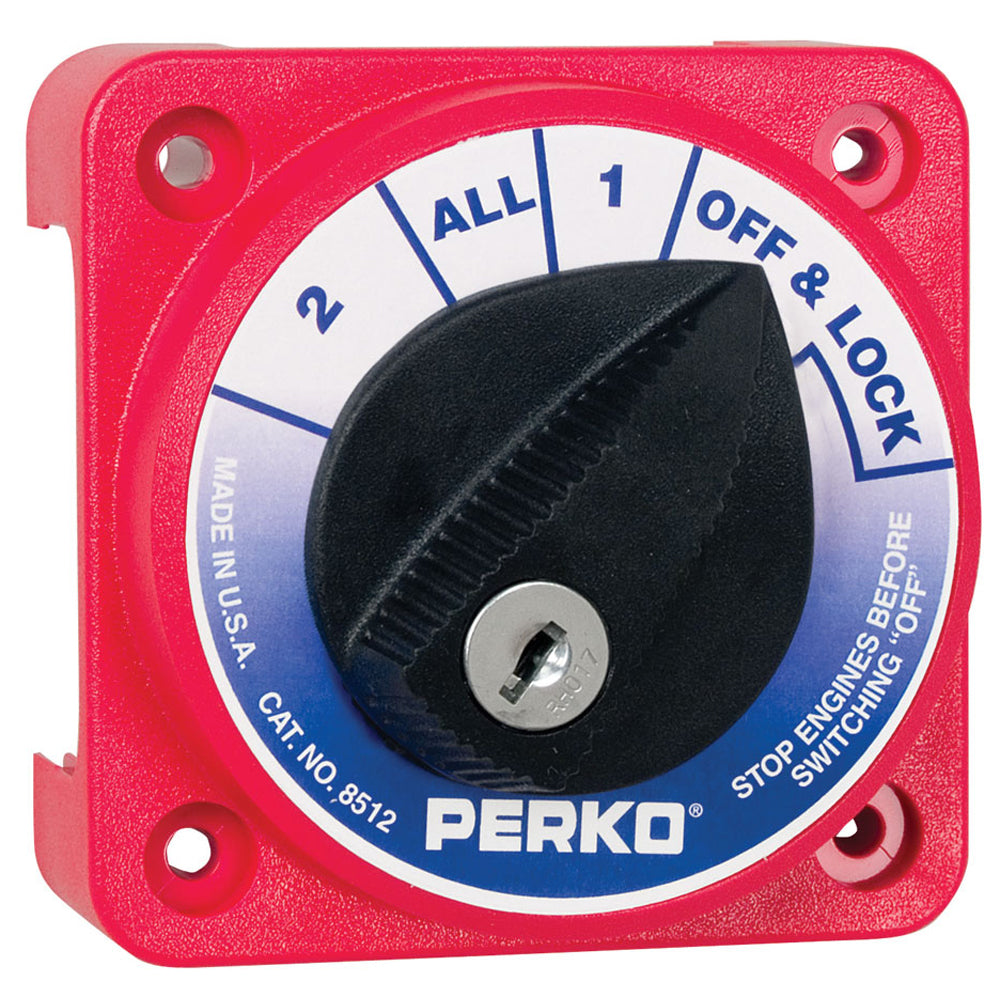 Selector de batería compacto de servicio mediano Perko con cerradura [8512DP]