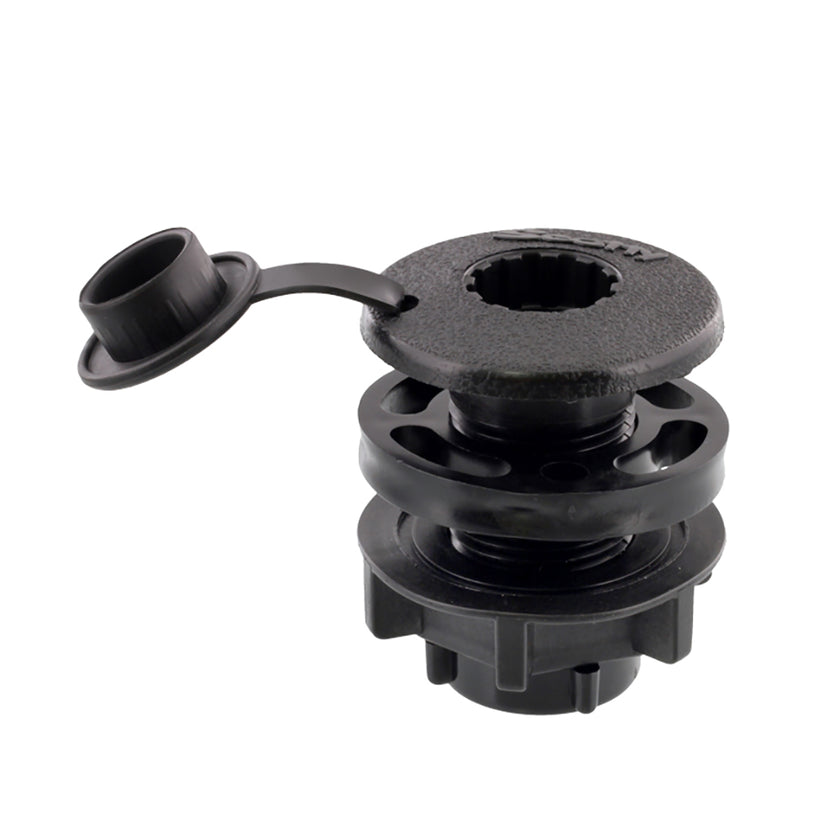 Soporte de cubierta redondo roscado compacto Scotty [444-BK]