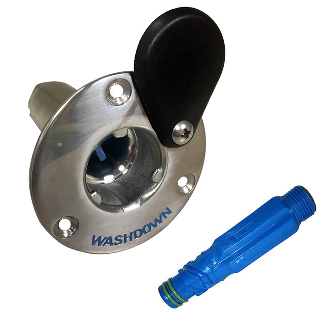 Adaptador de manguera de acero inoxidable de liberación rápida para montaje en cubierta Jabsco [31911-0000]