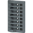 Panel de interruptores automáticos resistente al agua Blue Sea 4378 WeatherDeck - 8 posiciones - Gris [4378]