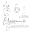 Sello de cable vertical Scanstrut DS21B-P [DS21B-P]
