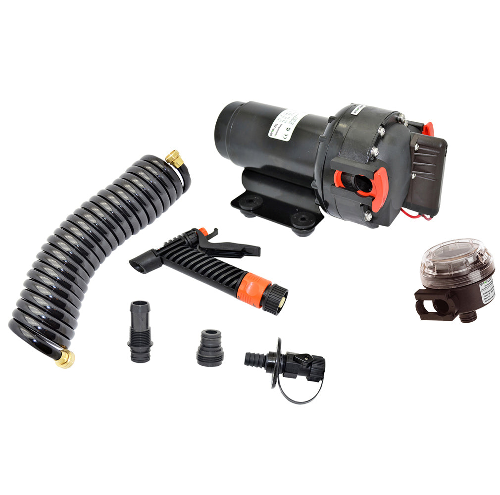 Kit de bomba de lavado Johnson Pump Aqua Jet de 5,2 GPH con manguera, 12 V [64534]