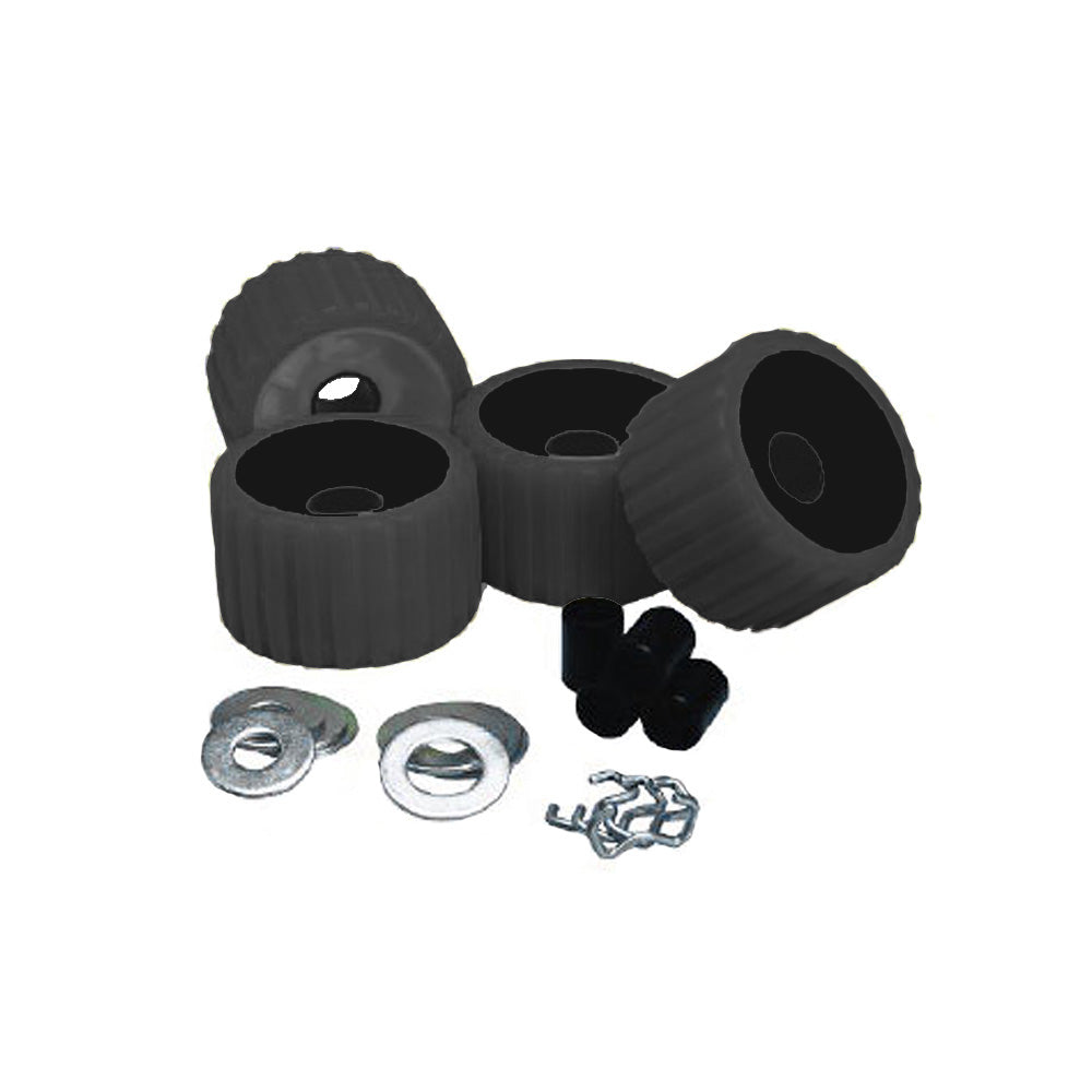 Kit de repuesto de rodillos acanalados CE Smith - Paquete de 4 - Negro [29210]