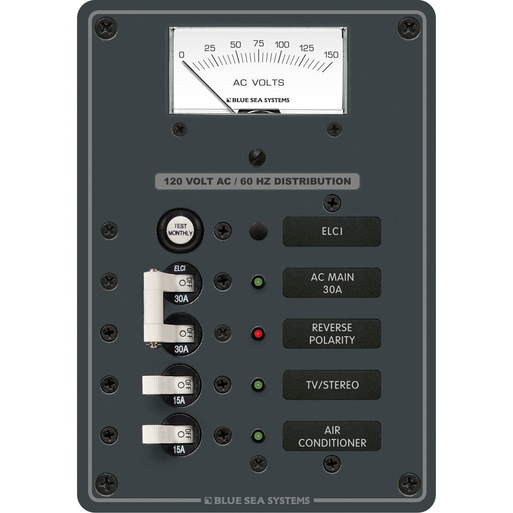 Panel de control eléctrico Blue Sea 8102 ELCI GFCI de 2 posiciones para CA [8102]
