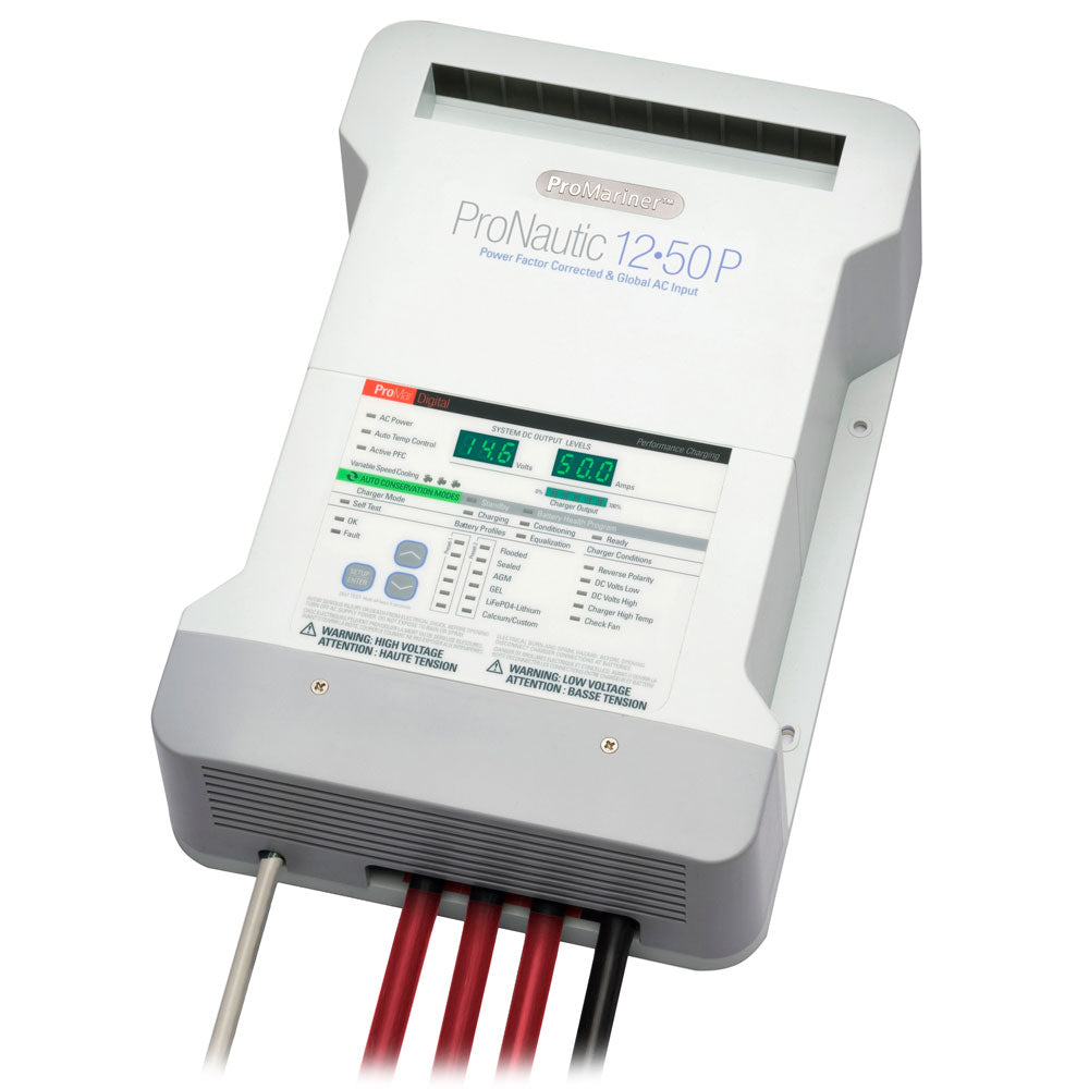 Cargador de batería ProMariner ProNautic 1250P de 50 A y 3 bancos [63150]