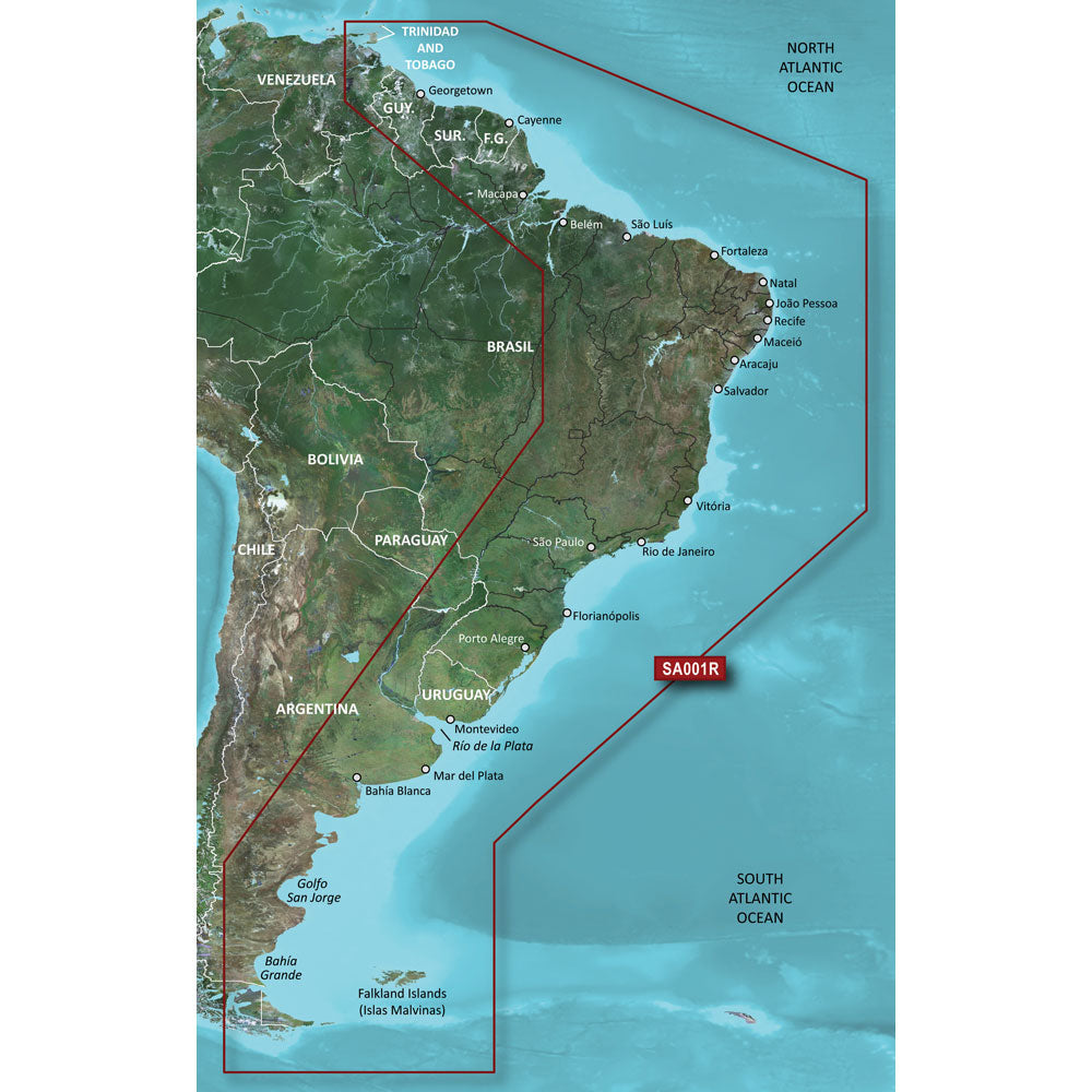 Garmin BlueChart g3 HD - HXSA001R - Costa Este de Sudamérica - microSD/SD [010-C1062-20]