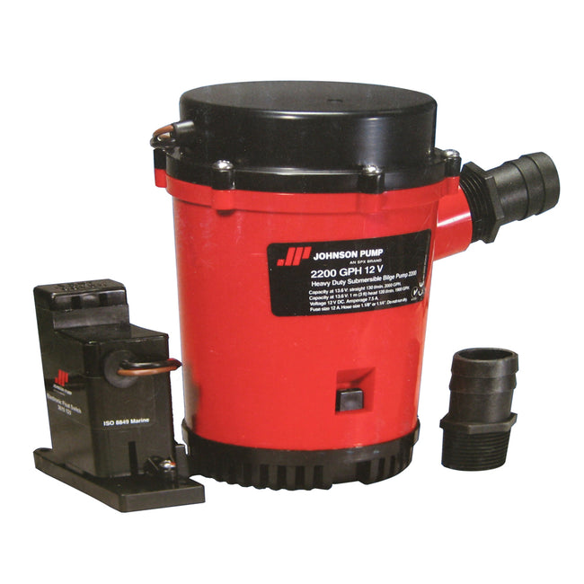 Bomba de achique automática Johnson Pump de 2200 GPH con interruptor magnético, 12 V [02204-00]