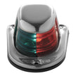 Luz lateral Attwood de 1 milla para montaje en cubierta, bicolor rojo/verde, 12 V, carcasa de acero inoxidable [66318-7]