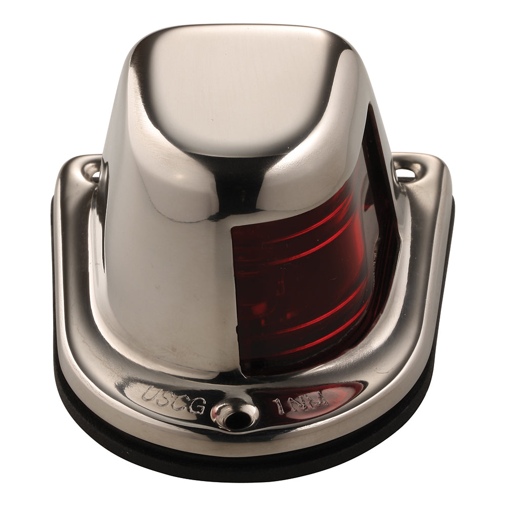 Faro Attwood de 1 milla para cubierta, luz lateral roja, 12 V, carcasa de acero inoxidable [66319R7]