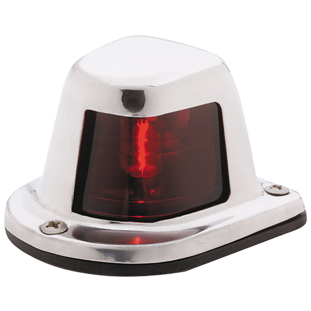 Faro Attwood de 1 milla para cubierta, luz lateral roja, 12 V, carcasa de acero inoxidable [66319R7]