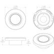 Lumitec Orbit - Lámpara empotrada - Acabado blanco - Regulación bicolor azul/blanco [112521]