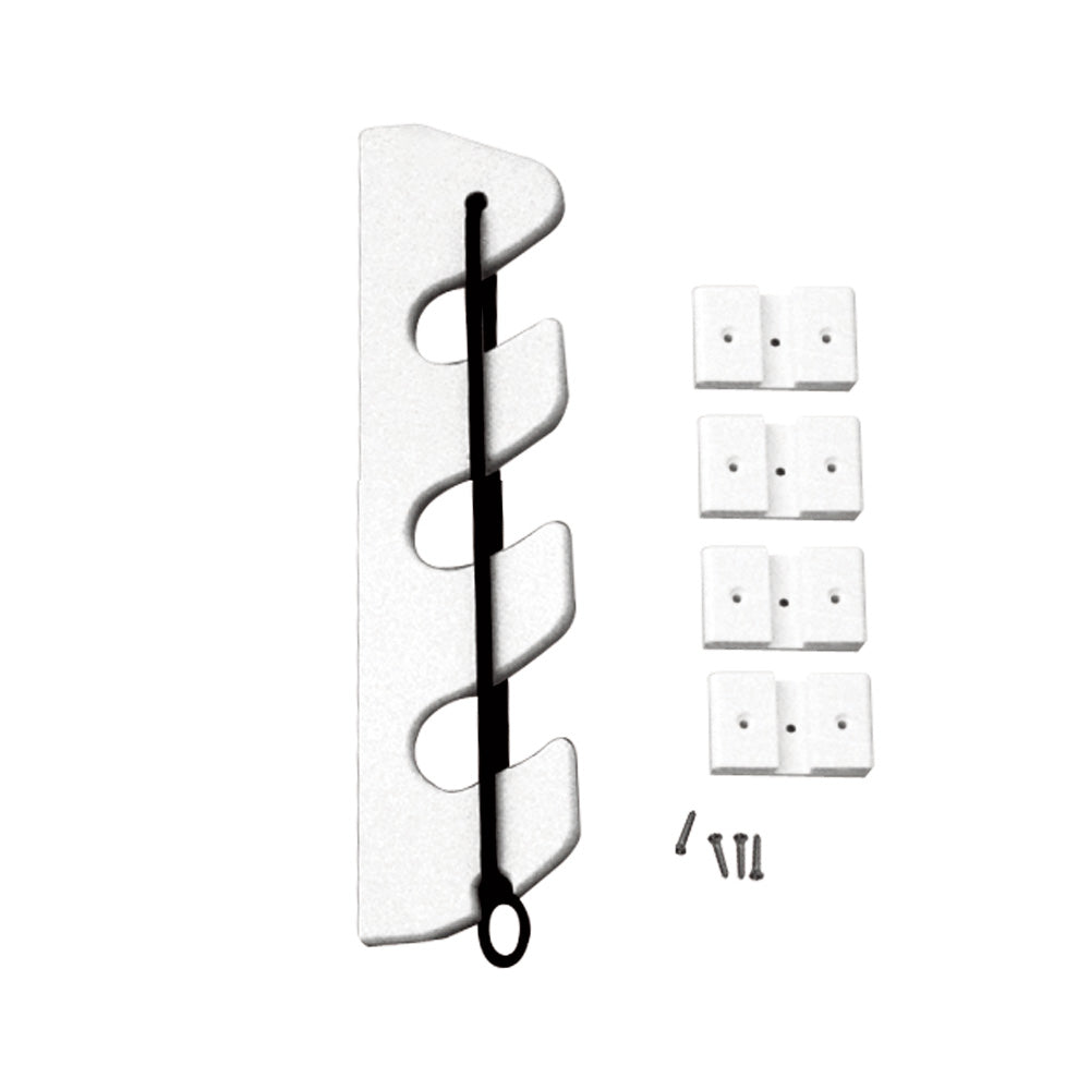 Portacañas elástico TACO de polietileno para 3 cañas - Blanco [P03-133W]