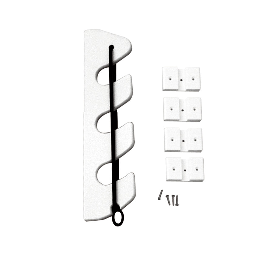 Portacañas elástico TACO de polietileno para 3 cañas - Blanco [P03-133W]
