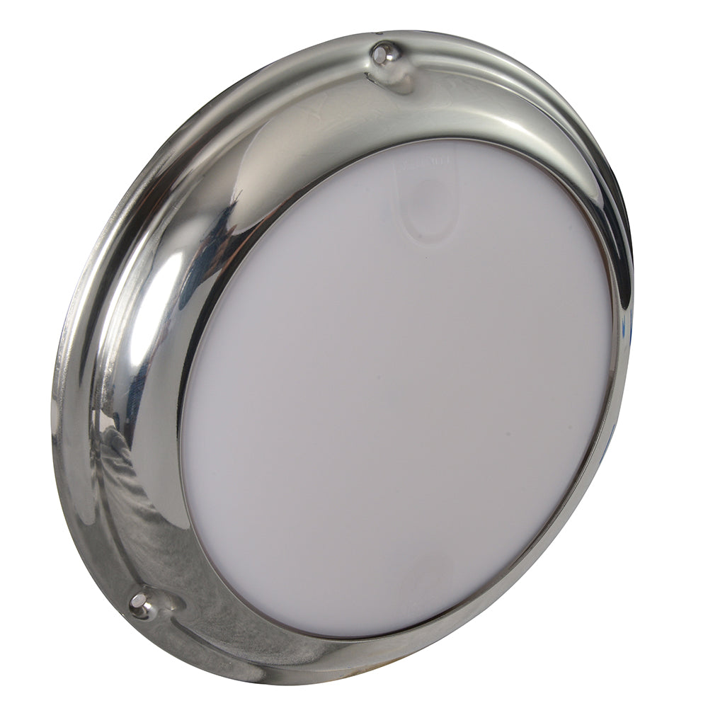 Lumitec TouchDome - Luz de techo - Acabado en acero inoxidable pulido - Atenuación bicolor blanco/azul [101097]