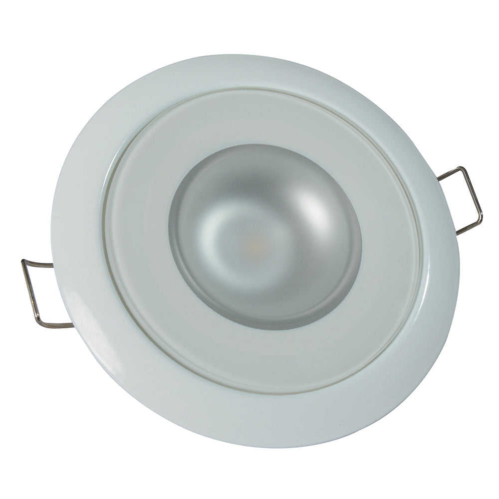 Lumitec Mirage - Lámpara empotrada - Acabado en vidrio/bisel blanco - 4 colores: blanco/rojo/azul/morado, sin atenuación [113120]