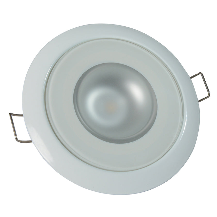Lumitec Mirage - Lámpara empotrada - Acabado en vidrio/bisel blanco - 4 colores: blanco/rojo/azul/morado, sin atenuación [113120]