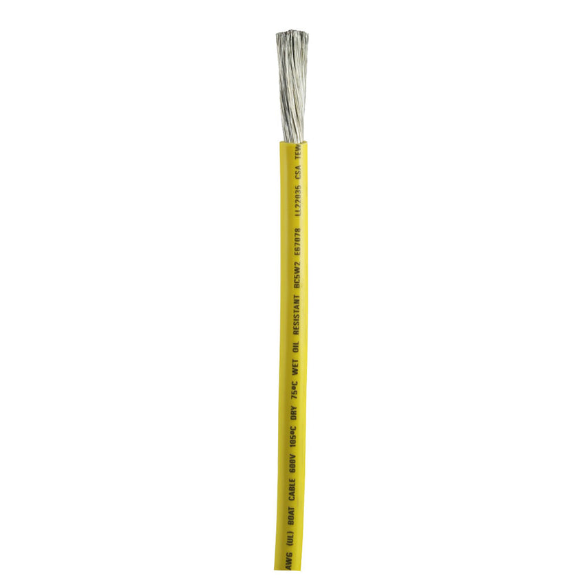 Cable de batería Ancor amarillo de 2 AWG - Se vende por pie [1149 pies]