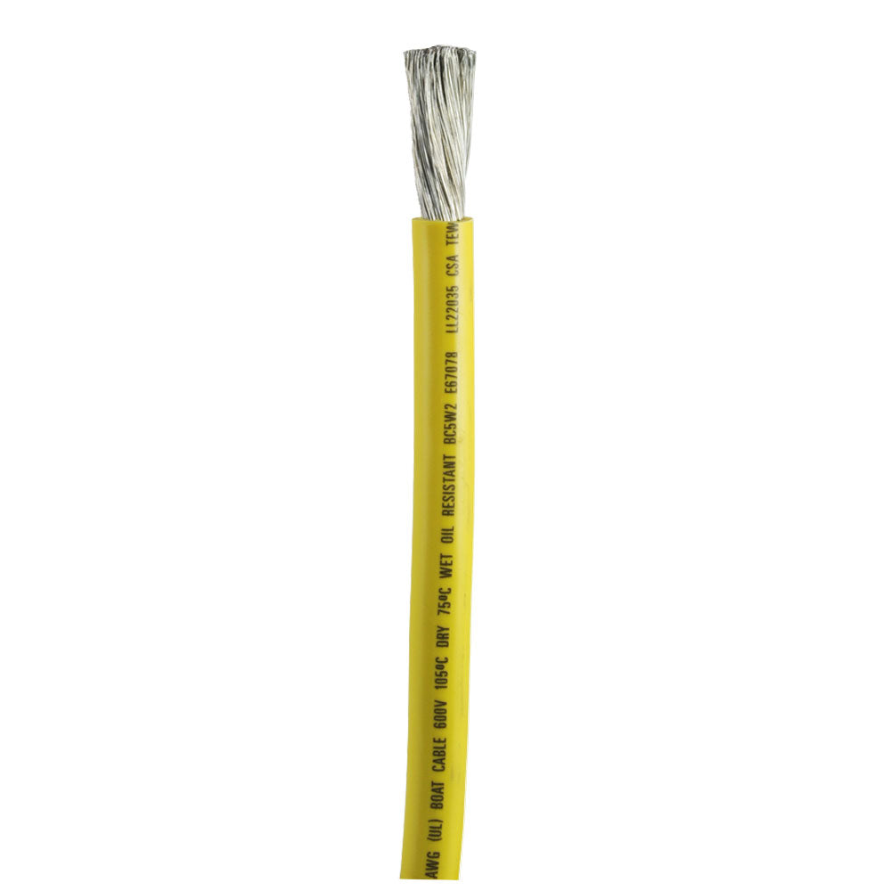 Cable de batería Ancor amarillo de 1/0 AWG - Se vende por pie [1169 pies]