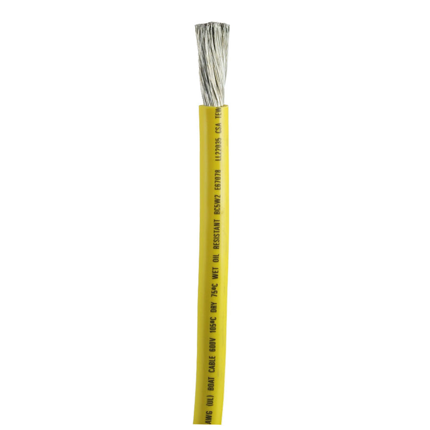 Cable de batería Ancor amarillo de 1/0 AWG - Se vende por pie [1169 pies]